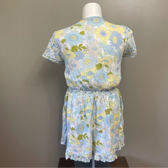 American Eagle Large Tall Floral Cut-Out Tie-Front Romper Beach summer - Picture 5 of 14